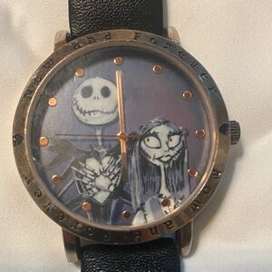 Disney Black and Gold Skeleton Couple Watch